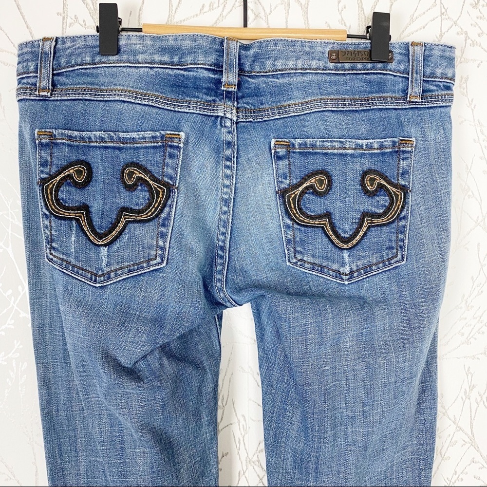 REROCK for EXPRESS Bootcut Raw Hem Ankle Jeans Size 8 - Picture 5 of 14